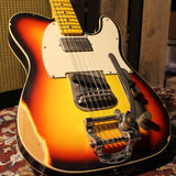 Nash T63DB Guitar, 3 Tone Sunburst, Bigsby, Neck Humbucker - Humbucker Music