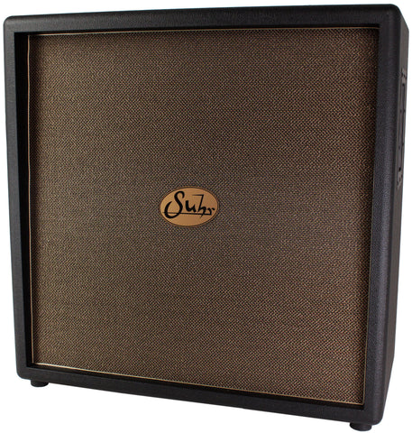 Suhr 4x12 Speaker Cab, Gold Logo, Gold Grille, Celestion G12M Greenbacks