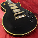 Nash Refinished Gibson Custom Shop Les Paul Custom Guitar, Black Beauty