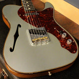 Fender Custom Shop Limited Artisan Thinline Telecaster - Faded, Aged Ice Blue Metallic - Humbucker Music