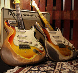 Nash S63 Guitar, 3-Tone Sunburst, Extra Heavy Aging