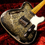 Fender Custom Shop LTD Double Esquire Thinline Custom Relic, Aged Black Paisley
