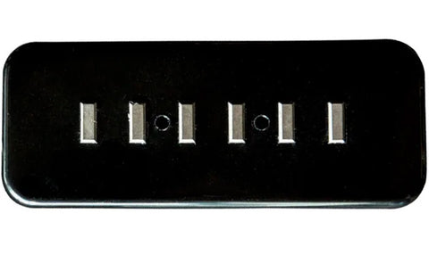 Lollar P-90 Staple Neck Pickup, Black - Humbucker Music