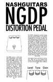 Nash Custom NGDP Fuzz Overdrive Pedal, Aged Red, Black #04 - Humbucker Music