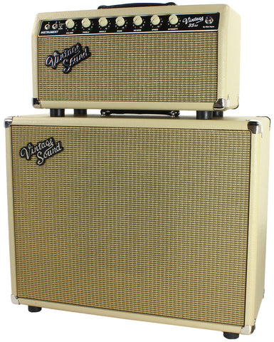 Vintage Sound Vintage 35sc Head & 1x12 Cab, Blonde, Gold - Humbucker Music