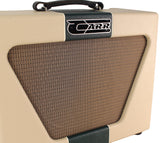 Carr Super Bee 1x12 Combo Amp, Cream, Emerald Green Stripe - Humbucker Music