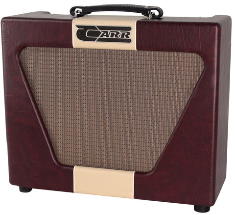 Carr Super Bee 1x12 Combo Amp, Wine, Cream Stripe - Humbucker Music