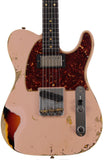 Fender Custom Shop Limited 1960 HS Tele Custom, Heavy Relic, Dirty Shell Pink over 3 Tone Sunburst