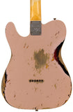 Fender Custom Shop Limited 1960 HS Tele Custom, Heavy Relic, Dirty Shell Pink over 3 Tone Sunburst