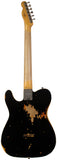 Fender Custom Shop 1960 Tele Custom Heavy Relic Guitar, Aged Black over Chocolate 3 Color Sunburst