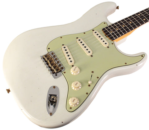 Fender Custom Shop Limited 62/63 Strat Journeyman Relic Guitar, Aged Olympic White