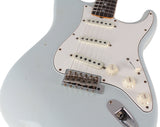 Fender Custom Shop 64 Journeyman Strat Guitar, Super Faded, Aged Sonic Blue