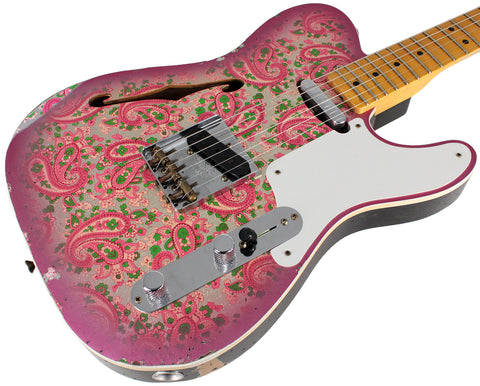 Fender Custom Shop LTD Double Esquire Thinline Custom Relic, Aged Pink Paisley