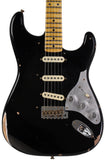 Fender Custom Shop Limited Roasted Poblano II Strat, Relic, Aged Black - Humbucker Music