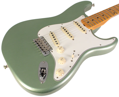 Fender Custom Shop Postmodern Strat Journeyman Relic W/ Cc Hardware, Faded Aged Sage Green Metallic