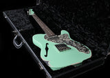 Trussart Deluxe Steelcaster in Surf Green on Cream w/ Roses