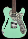Trussart Deluxe Steelcaster in Surf Green on Cream w/ Roses