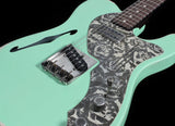 Trussart Deluxe Steelcaster in Surf Green on Cream w/ Roses