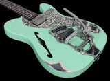 Trussart Deluxe Steelcaster in Surf Green on Cream w/ Roses