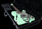 Trussart Deluxe Steelcaster in Surf Green on Cream w/ Roses