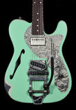 Trussart Deluxe Steelcaster in Surf Green on Cream w/ Roses