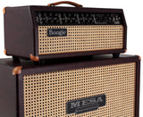 Mesa Boogie Mark V Custom Head, 2x12 Horizontal Recto Cab, Wine, Wicker - Humbucker Music
