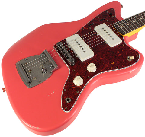 Nash JM63 Jazzmaster Guitar, Fiesta Red, Light Aging - Humbucker Music