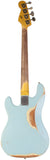 Nash PB63 Bass Guitar, Sonic Blue, Heavy Aging