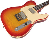 Nash T59FLM Flame Top Guitar, Cherry Sunburst, Light Aging