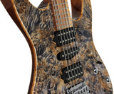 . Suhr Modern Burl Maple  - Trans Blue Tint