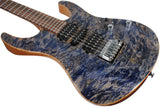 . Suhr Modern Waterfall Burl Maple HSH Guitar - Trans Blue