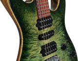 . Suhr Modern Waterfall Burl Maple HSH - Trans Green