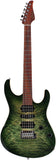 . Suhr Modern Waterfall Burl Maple HSH - Trans Green