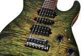. Suhr Modern Waterfall Burl Maple HSH - Trans Green