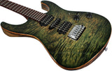 . Suhr Modern Waterfall Burl Maple HSH - Trans Green