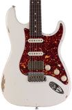 Suhr Select Classic S Antique HSS Guitar, Roasted Flamed Neck, Olympic White, Rosewood