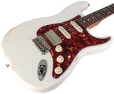 Suhr Select Classic S Antique HSS Guitar, Roasted Flamed Neck, Olympic White, Rosewood