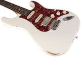 Suhr Select Classic S Antique HSS Guitar, Roasted Flamed Neck, Olympic White, Rosewood