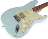 Suhr Select Classic S Antique HSS Guitar, Roasted Flamed Neck, Sonic Blue, Maple