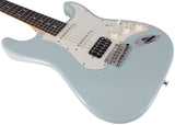 Suhr Classic S HSS Guitar, Sonic Blue, Rosewood - Humbucker Music