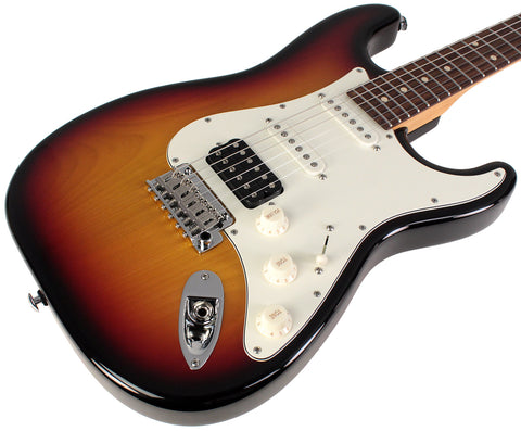 Suhr Classic S HSS Guitar, 3 Tone Burst, Rosewood - Humbucker Music
