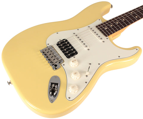 Suhr Classic S HSS Guitar, Vintage Yellow, Rosewood - Humbucker Music