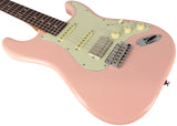 Suhr Select Classic S HSS Roasted Flamed Guitar, Shell Pink, Rosewood - Humbucker Music