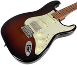 Suhr Select Classic S HSS Roasted Flamed Guitar, 3-Tone Burst, Maple