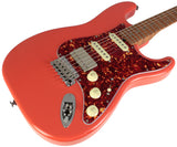 Suhr Select Classic S HSS Guitar, Roasted Flamed Neck, Fiesta Red, Maple