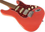 Suhr Select Classic S HSS Guitar, Roasted Flamed Neck, Fiesta Red, Maple