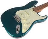 Suhr Select Classic S Guitar, Roasted Flamed Neck, Ocean Turquoise, Maple