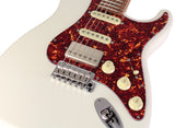 Suhr Select Classic S HSS Guitar, Roasted Flamed Neck, Olympic White, Maple