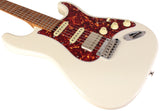 Suhr Select Classic S HSS Guitar, Roasted Flamed Neck, Olympic White, Maple