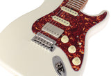 Suhr Select Classic S HSS Guitar, Roasted Flamed Neck, Olympic White, Maple - Humbucker Music